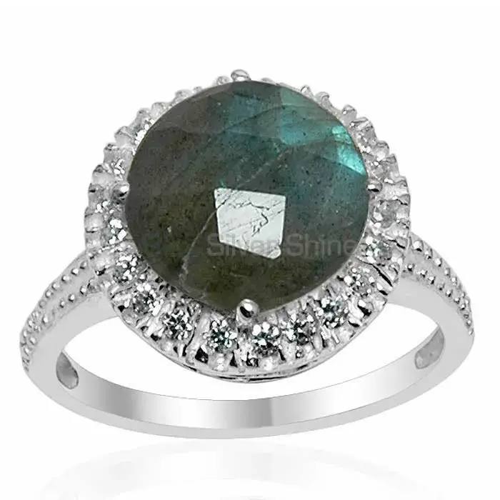 925 Sterling Silver Rings Suppliers In Genuine Labradorite Gemstone 925SR1544