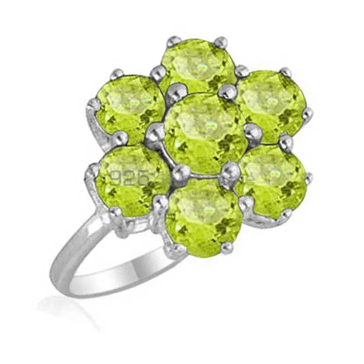 925 Sterling Silver Rings Suppliers In Genuine Peridot Gemstone 925SR1848_0