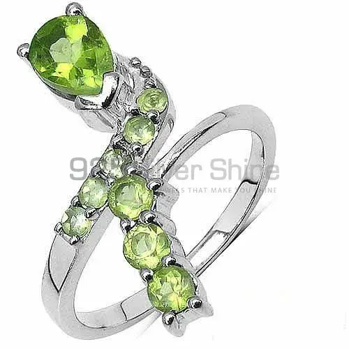 925 Sterling Silver Rings Suppliers In Genuine Peridot Gemstone 925SR3042