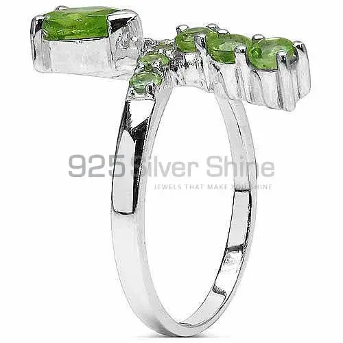 925 Sterling Silver Rings In Genuine Peridot Gemstone 925SR3042_1