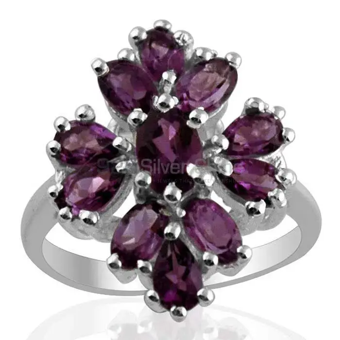 925 Sterling Silver Rings Suppliers In Natural Amethyst Gemstone 925SR1384