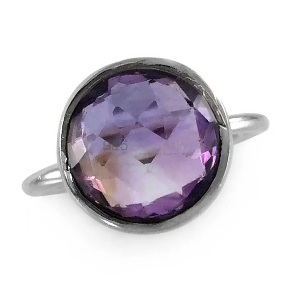 Amethyst February Gemstone Silver Rings 925SR3844_0