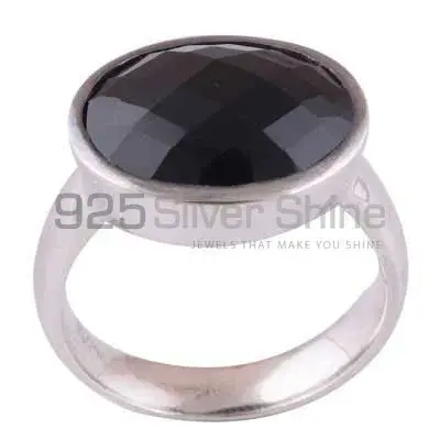 925 Sterling Silver Rings In Natural Black Onyx Gemstone 925SR3450_0