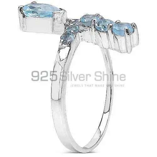 925 Sterling Silver Rings Suppliers In Natural Blue Topaz Gemstone 925SR3040_0