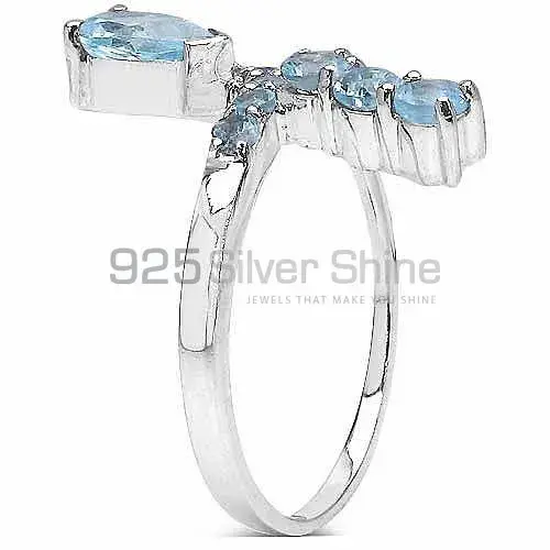 925 Sterling Silver Rings In Natural Blue Topaz Gemstone 925SR3040_1