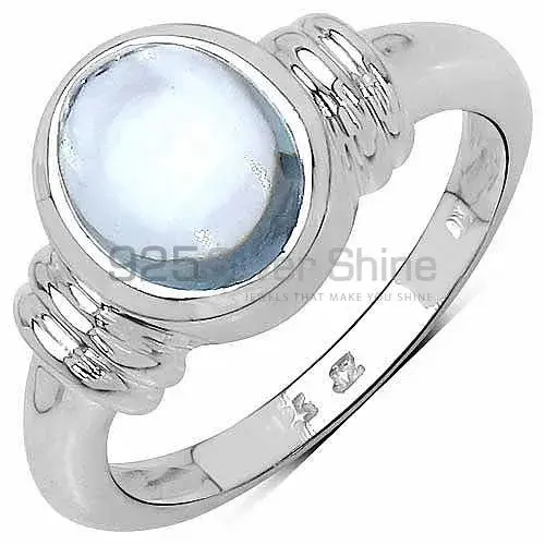 925 Sterling Silver Rings In Natural Blue Topaz Gemstone 925SR3292_0