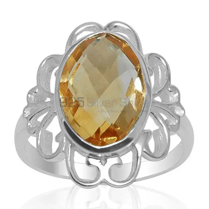 925 Sterling Silver Rings Suppliers In Natural Citrine Gemstone 925SR1463