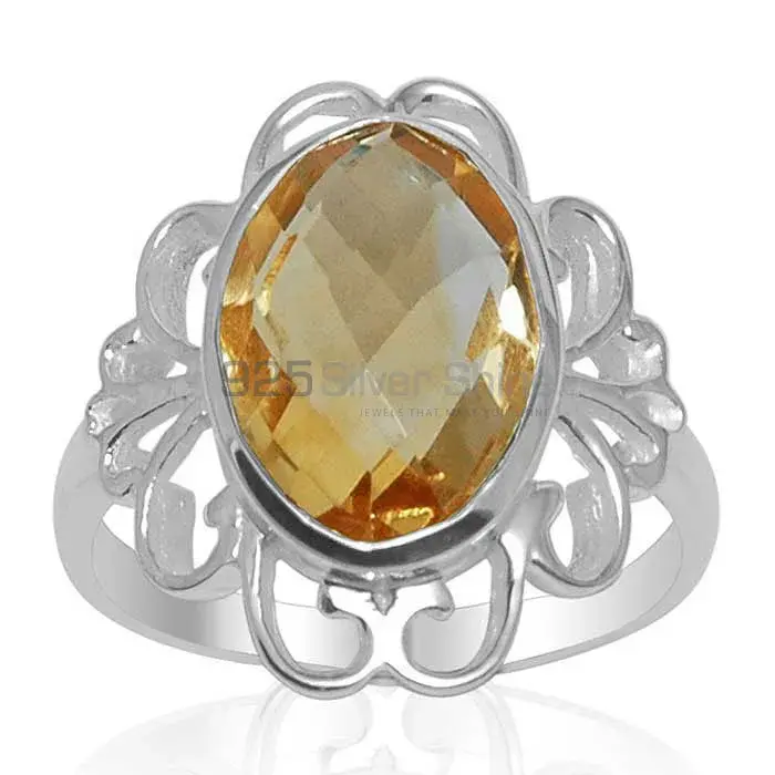 925 Sterling Silver Rings In Natural Citrine Gemstone 925SR1463