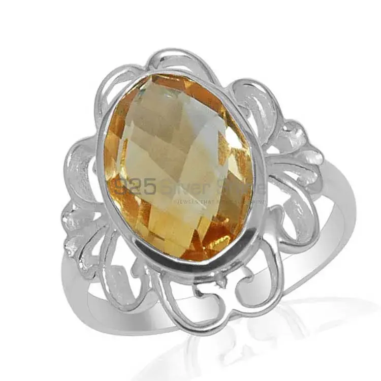 925 Sterling Silver Rings Suppliers In Natural Citrine Gemstone 925SR1463_0