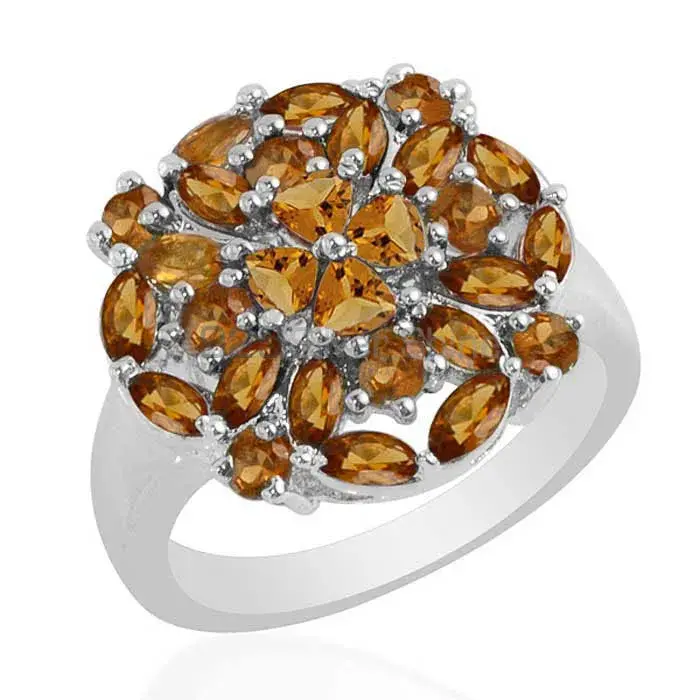 925 Sterling Silver Rings In Natural Citrine Gemstone 925SR1700_0