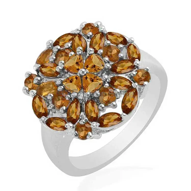 925 Sterling Silver Rings In Natural Citrine Gemstone 925SR1700_1