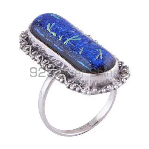 925 Sterling Silver Rings In Natural Dichroic Glass Gemstone 925SR2961_0
