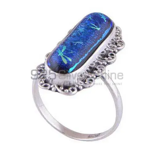 925 Sterling Silver Rings Suppliers In Natural Dichroic Glass Gemstone 925SR2961_0