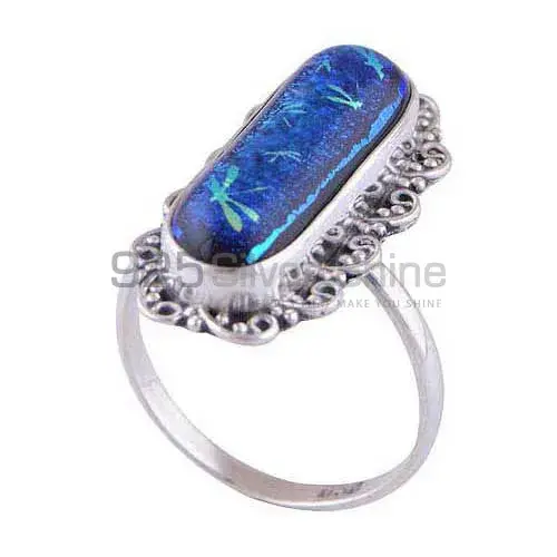925 Sterling Silver Rings In Natural Dichroic Glass Gemstone 925SR2961_1