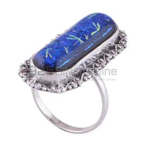 925 Sterling Silver Rings Suppliers In Natural Dichroic Glass Gemstone 925SR2961_1