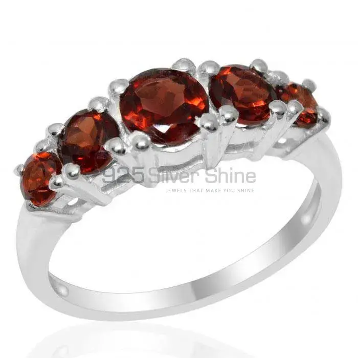 925 Sterling Silver Rings Suppliers In Natural Garnet Gemstone 925SR2083