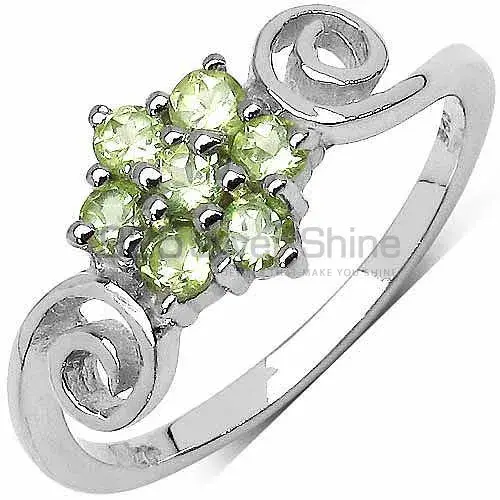 925 Sterling Silver Rings Suppliers In Natural Peridot Gemstone 925SR3119