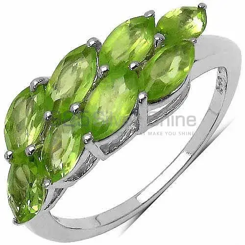 925 Sterling Silver Rings Suppliers In Natural Peridot Gemstone 925SR3371
