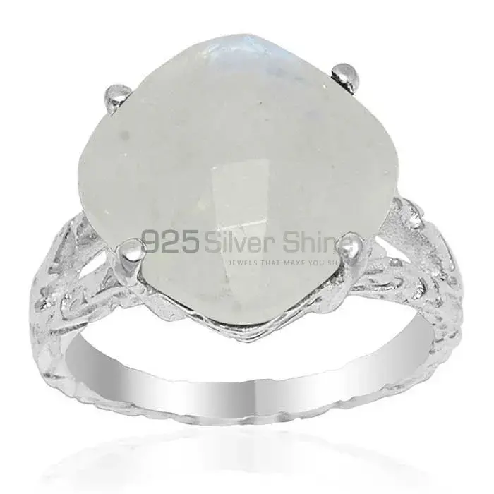 925 Sterling Silver Rings In Natural Rainbow Moonstone 925SR1621_0
