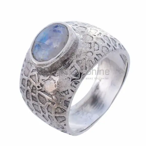 925 Sterling Silver Rings Suppliers In Natural Rainbow Moonstone 925SR3686