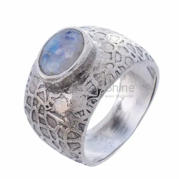 925 Sterling Silver Rings In Natural Rainbow Moonstone 925SR3686_0