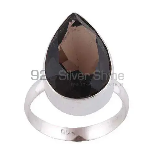 925 Sterling Silver Rings In Natural Smoky Quartz Gemstone 925SR3529_0