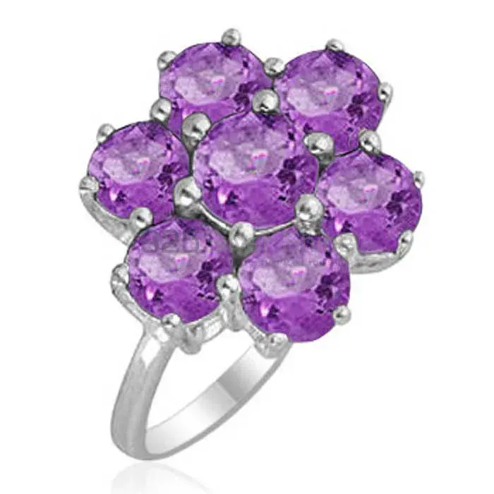 925 Sterling Silver Rings Suppliers In Semi Precious Amethyst Gemstone 925SR1847