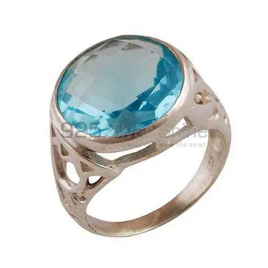 925 Sterling Silver Rings Suppliers In Semi Precious Blue Topaz Gemstone 925SR3881_0