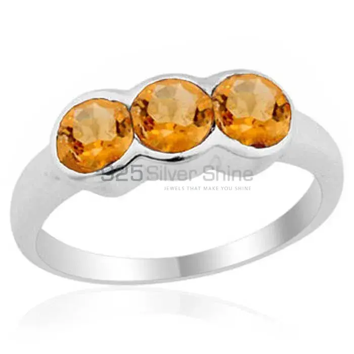 925 Sterling Silver Rings Suppliers In Semi Precious Citrine Gemstone 925SR1780