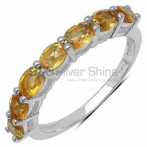 925 Sterling Silver Rings Suppliers In Semi Precious Citrine Gemstone 925SR3372