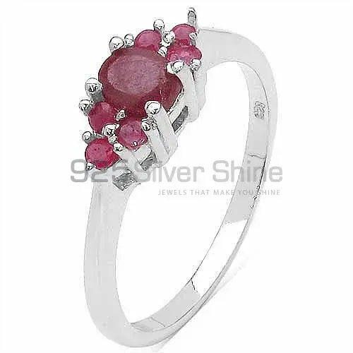925 Sterling Silver Rings In Semi Precious Dyed Ruby Gemstone 925SR3120_2