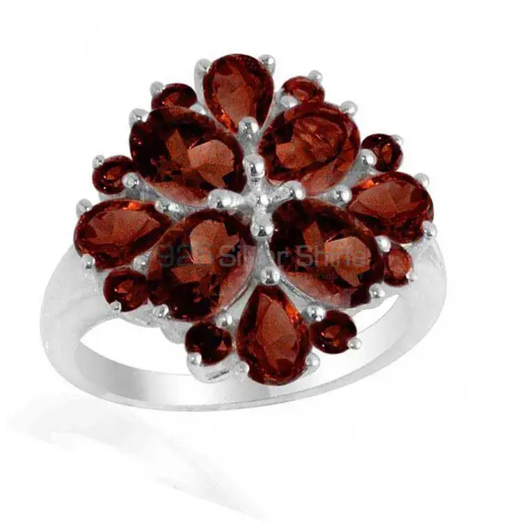 925 Sterling Silver Rings In Semi Precious Garnet Gemstone 925SR2163_0