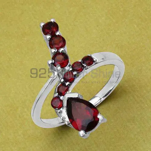 925 Sterling Silver Rings Suppliers In Semi Precious Garnet Gemstone 925SR3041_1