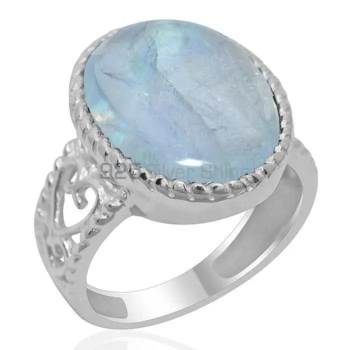 925 Sterling Silver Rings Suppliers In Semi Precious Rainbow Moonstone 925SR1926