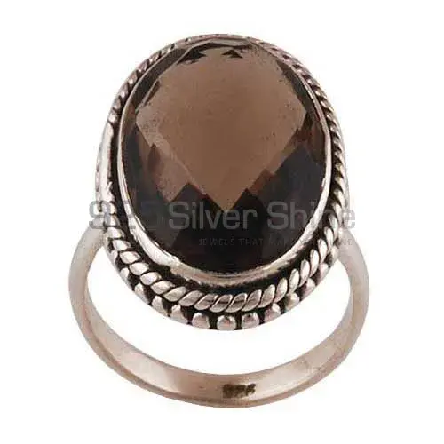 925 Sterling Silver Rings In Semi Precious Smoky Quartz Gemstone 925SR4039_0