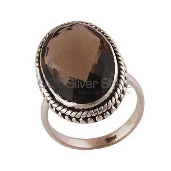 925 Sterling Silver Rings Suppliers In Semi Precious Smoky Quartz Gemstone 925SR4039_0