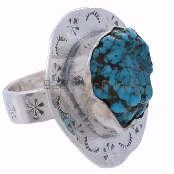 925 Sterling Silver Rings Suppliers In Semi Precious Turquoise Gemstone 925SR3687_0