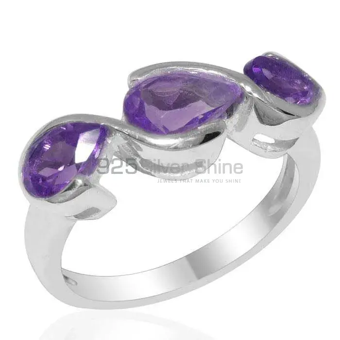 925 Sterling Silver Rings Wholesaler In Genuine Amethyst Gemstone 925SR2003_0