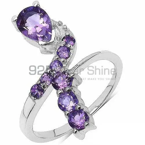925 Sterling Silver Rings In Genuine Amethyst Gemstone 925SR3039_0