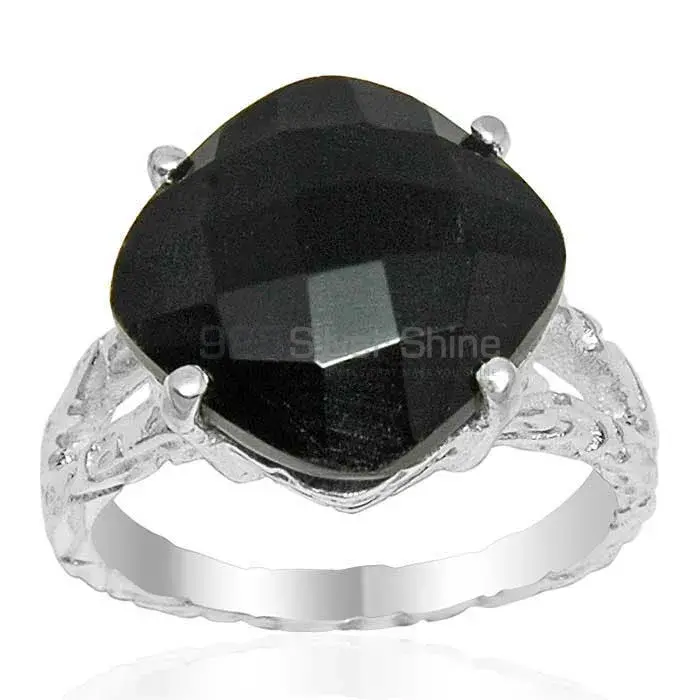 925 Sterling Silver Rings In Genuine Black Onyx Gemstone 925SR1620_0