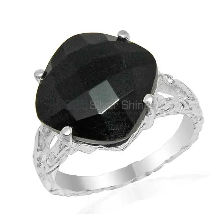 925 Sterling Silver Rings In Genuine Black Onyx Gemstone 925SR1620_0