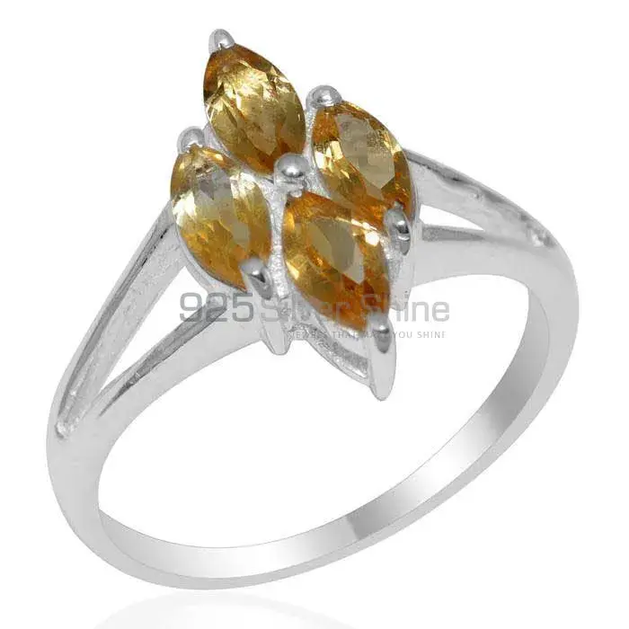 925 Sterling Silver Rings In Genuine Citrine Gemstone 925SR1845_0