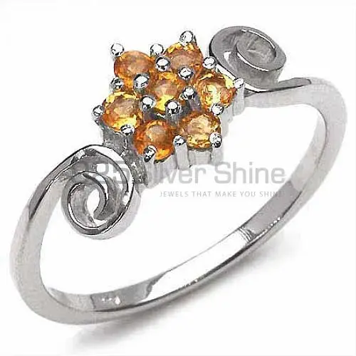 925 Sterling Silver Rings In Genuine Citrine Gemstone 925SR3118_0
