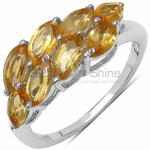 925 Sterling Silver Rings Wholesaler In Genuine Citrine Gemstone 925SR3370