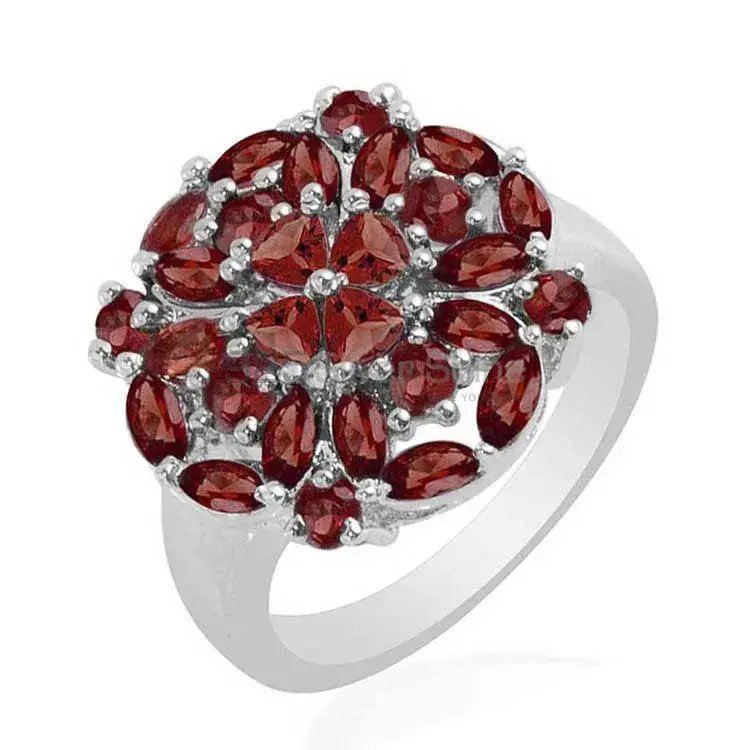 925 Sterling Silver Rings Wholesaler In Genuine Garnet Gemstone 925SR1699_0