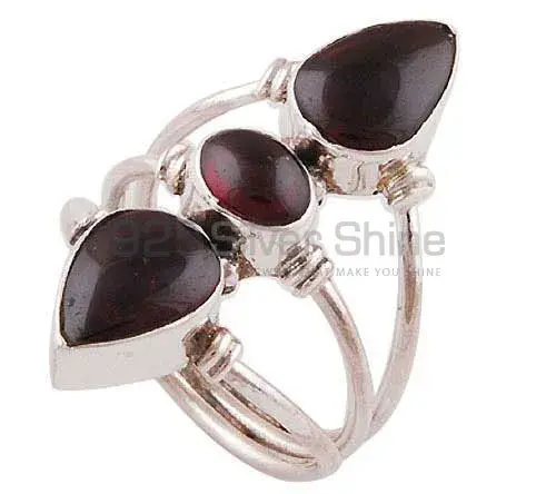 925 Sterling Silver Rings Wholesaler In Genuine Garnet Gemstone 925SR2802