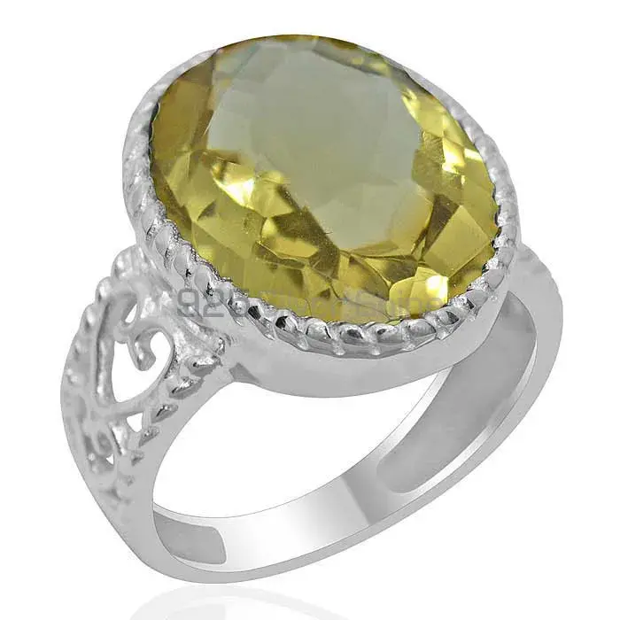 925 Sterling Silver Rings In Genuine Lemon Topaz Gemstone 925SR1924_0