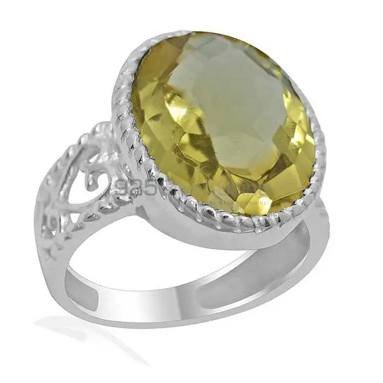 925 Sterling Silver Rings In Genuine Lemon Topaz Gemstone 925SR1924_1