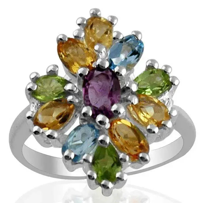 925 Sterling Silver Rings In Genuine Multi Gemstone 925SR1383_0