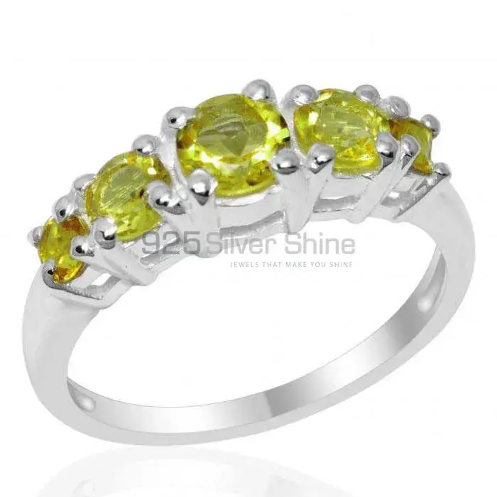 925 Sterling Silver Rings Wholesaler In Genuine Peridot Gemstone 925SR2082